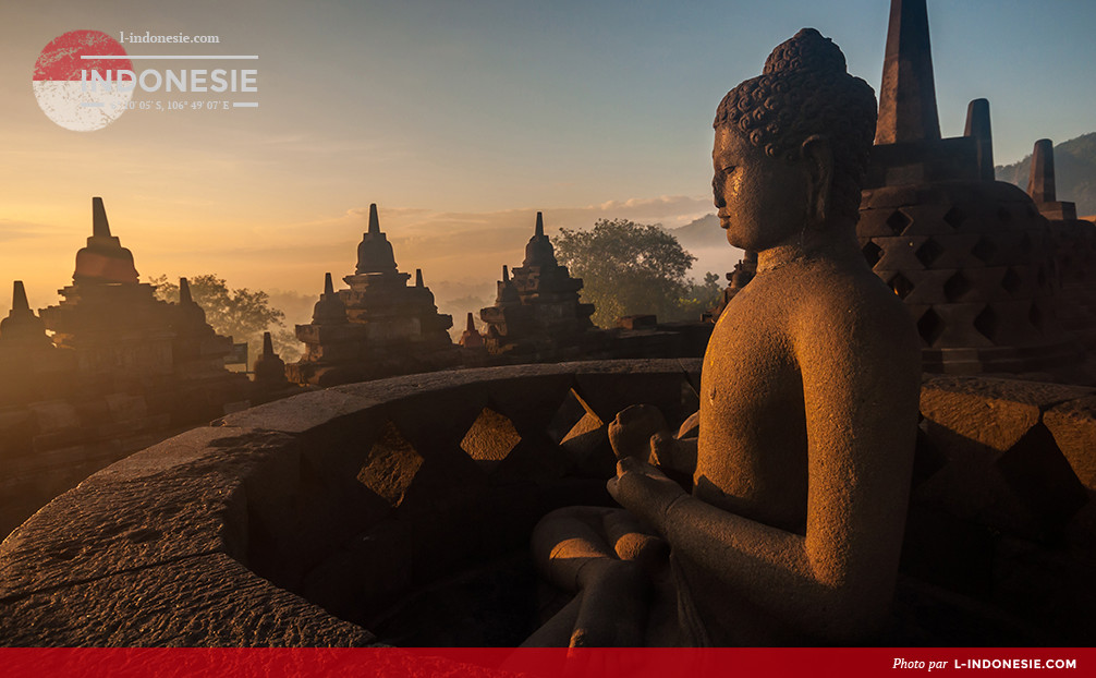 Temple Borobudur dans Yogyakarta à Java