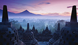 Temple Borobudur à Yogyakarta sur Java